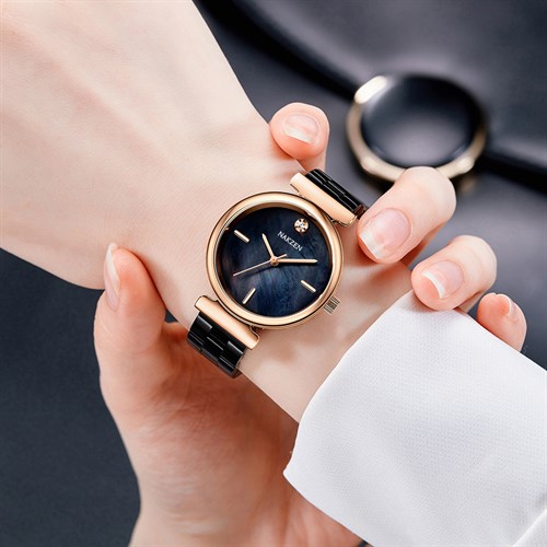 Đồng hồ Nakzen Hoa & Gió 32 mm Nữ SS8309LBK-1NR Màu Đen
