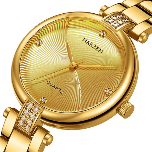 Đồng hồ Nakzen 33 mm Nữ SS8310LD-3 Màu Vàng