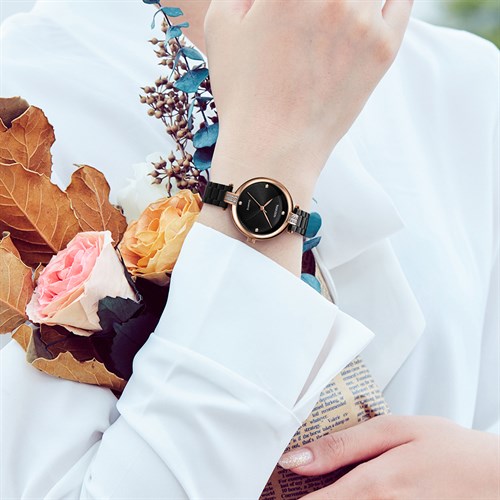 Đồng hồ Nakzen Hoa & Gió 33 mm Nữ SS8310LBK-1NR Màu Đen