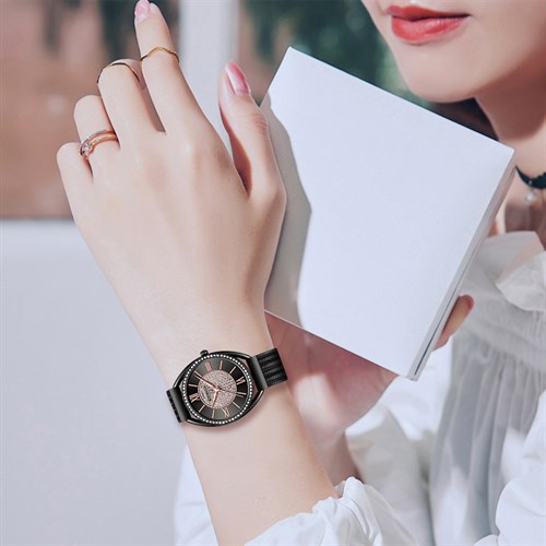 Đồng hồ Nakzen Hoa & Gió 33.6 mm Nữ SS8425LBK-1NR Màu Đen