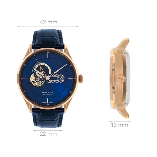 Đồng hồ MVW STAR 42 mm Nam MLA003-01 Màu Xanh Dương