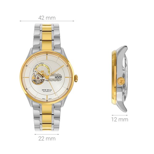 Đồng hồ MVW STAR 42 mm Nam MLA003-02 Màu Bạc