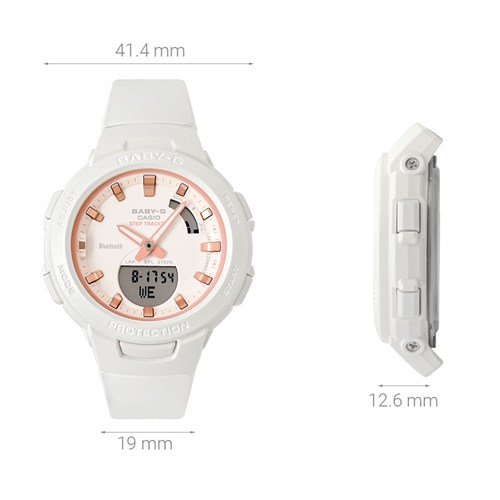 Đồng hồ BABY-G 41.4 mm Nữ BSA-B100CS-7ADR Màu Trắng