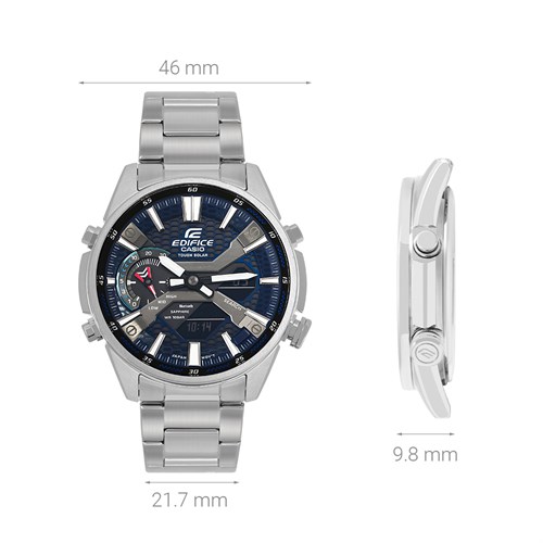 Đồng hồ EDIFICE CASIO 46 mm Nam ECB-S100D-2ADF Màu Bạc