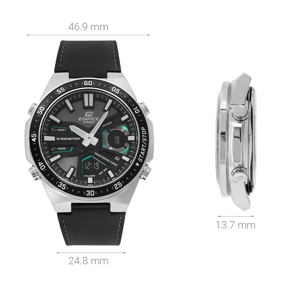 Đồng hồ EDIFICE CASIO 46.9 mm Nam EFV-C110L-1AVDF Màu Đen