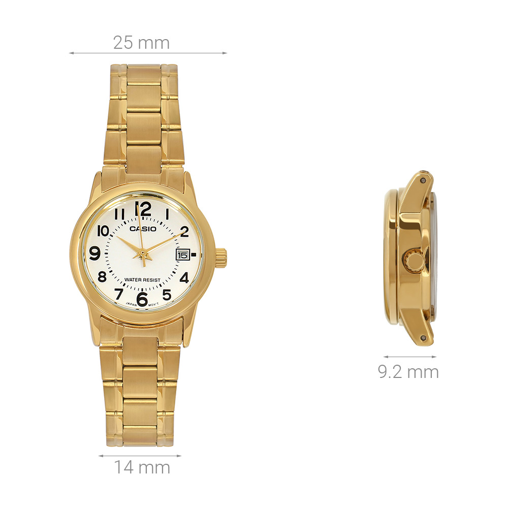 Đồng hồ CASIO Timeless 25 mm Nữ LTP-V002G-7BUDF Màu Vàng