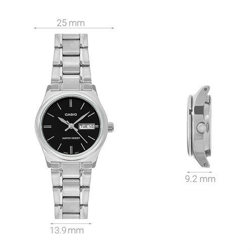 Đồng hồ CASIO 25 mm Nữ LTP-V006D-1B2UDF Màu Bạc