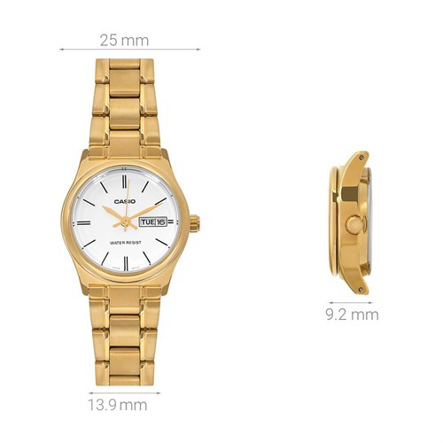 Đồng hồ CASIO 25 mm Nữ LTP-V006G-7BUDF Màu Vàng