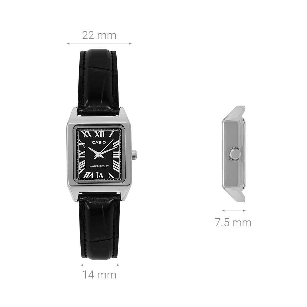Đồng hồ CASIO Timeless 22 mm Nữ LTP-V007L-1BUDF Màu Đen