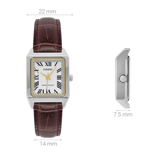 Đồng hồ CASIO 22 mm Nữ LTP-V007L-7B2UDF Màu Nâu