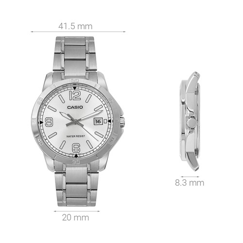 Đồng hồ CASIO 41.5 mm Nam MTP-V004D-7B2UDF Màu Bạc