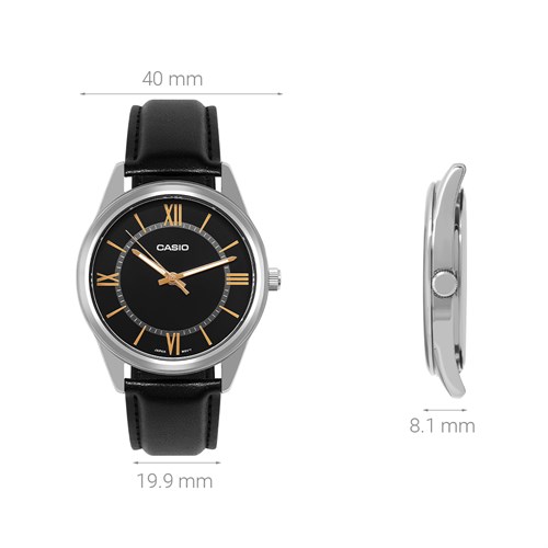 Đồng hồ CASIO 40 mm Nam MTP-V005L-1B5UDF Màu Đen