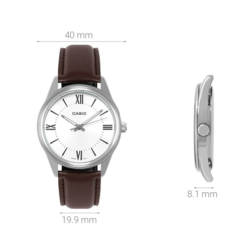 Đồng hồ CASIO 40 mm Nam MTP-V005L-7B5UDF Màu Nâu