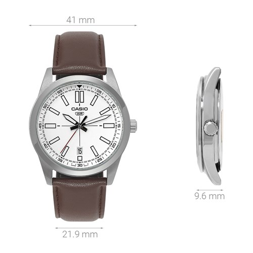 Đồng hồ CASIO 41 mm Nam MTP-VD02L-7EUDF Màu Nâu