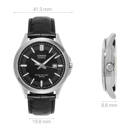 Đồng hồ CASIO 41.3 mm Nam MTS-100L-1AVDF Màu Đen