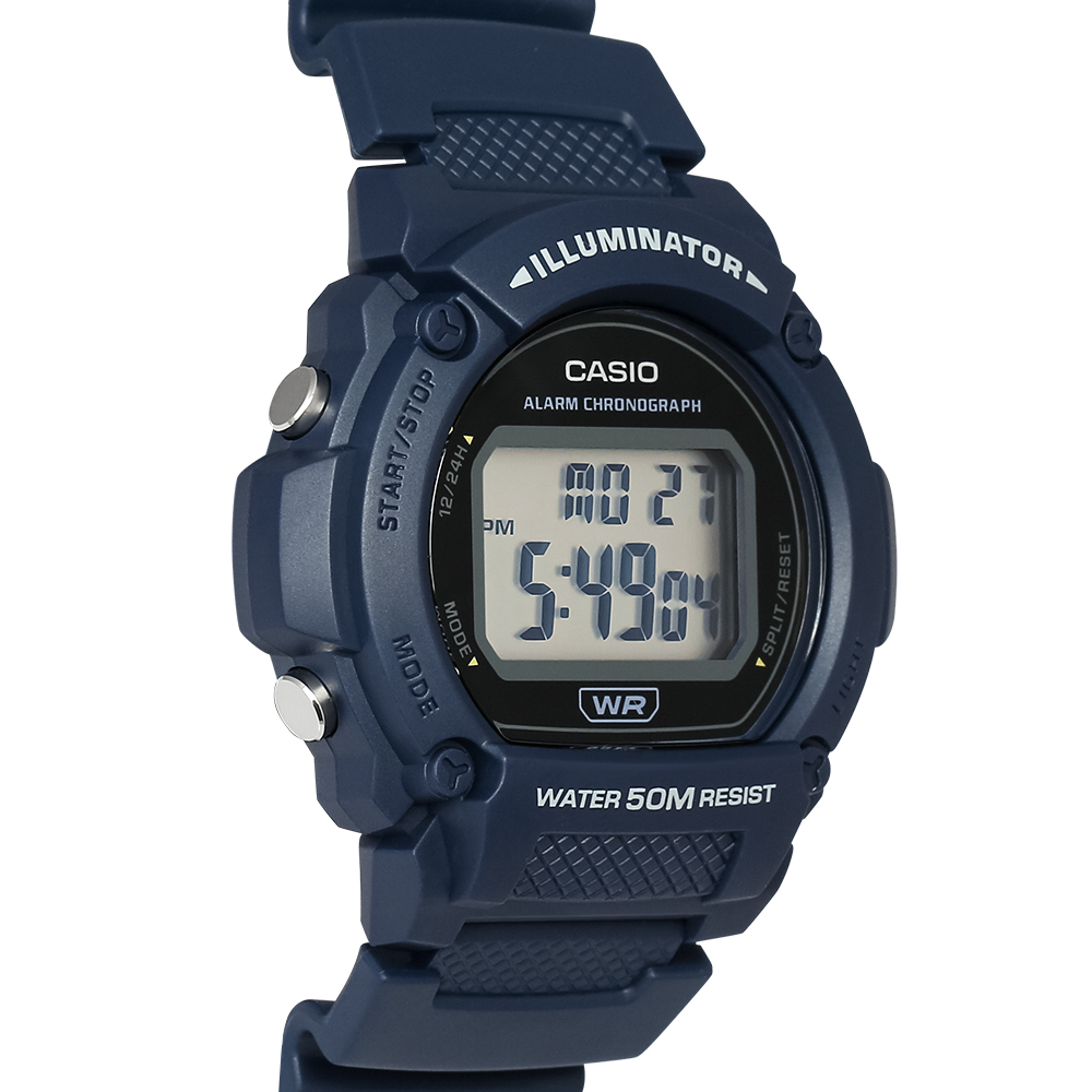 Đồng hồ CASIO Timeless 47 mm Nam W-219H-2AVDF Màu Xanh Dương