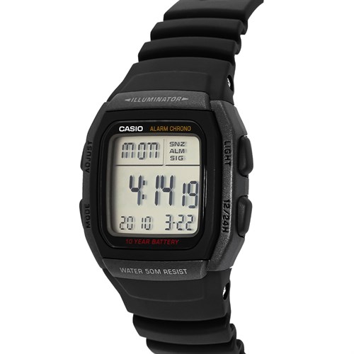 Đồng hồ CASIO 35.7 mm Nam W-96H-1BVDF Màu Đen
