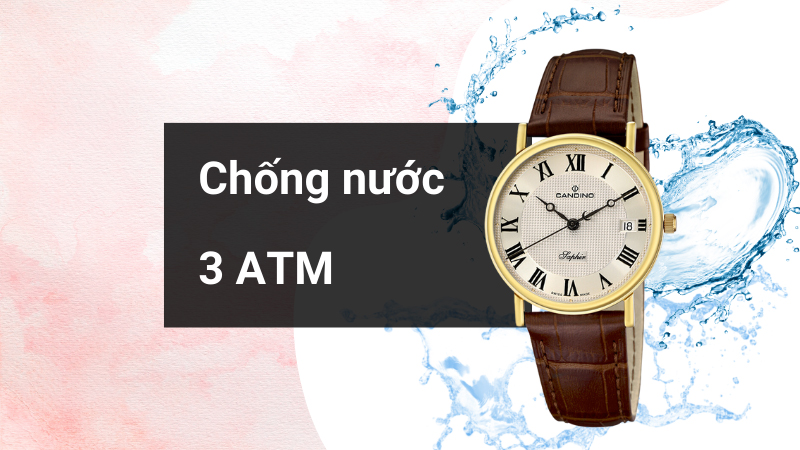 Khả năng kháng nước của mẫu đồng hồ Khả năng kháng nước của mẫu đồng hồ
