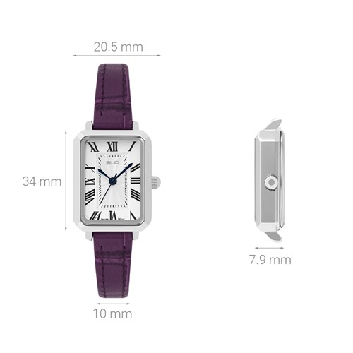 Đồng hồ ELIO 20.5 x 34 mm Nữ EL090-03 Màu Tím