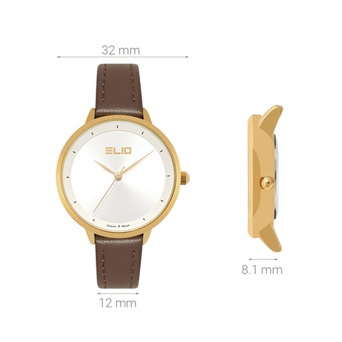 Đồng hồ ELIO 32 mm Nữ EL115-01 Màu Nâu