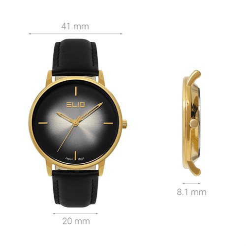 Đồng hồ ELIO 41 mm Nam EL116-02 Màu Đen