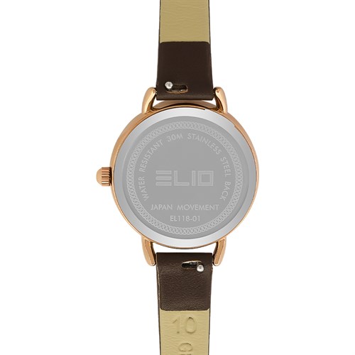Đồng hồ ELIO 27 mm Nữ EL118-01 Màu Nâu