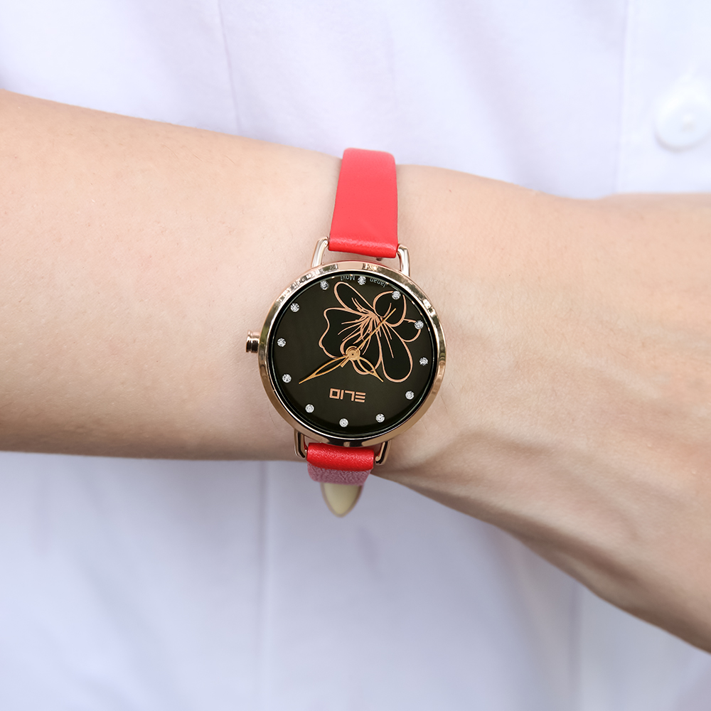 Đồng hồ ELIO Flower 28 mm Nữ EL119-01