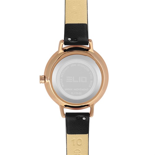 Đồng hồ ELIO Flower 28 mm Nữ EL119-02 Màu Đen