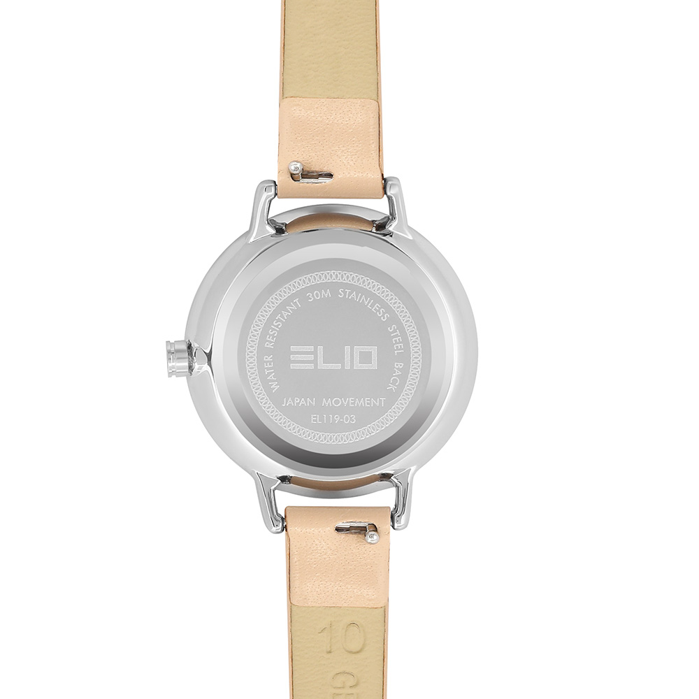 Đồng hồ ELIO Flower 28 mm Nữ EL119-03 Màu Kem