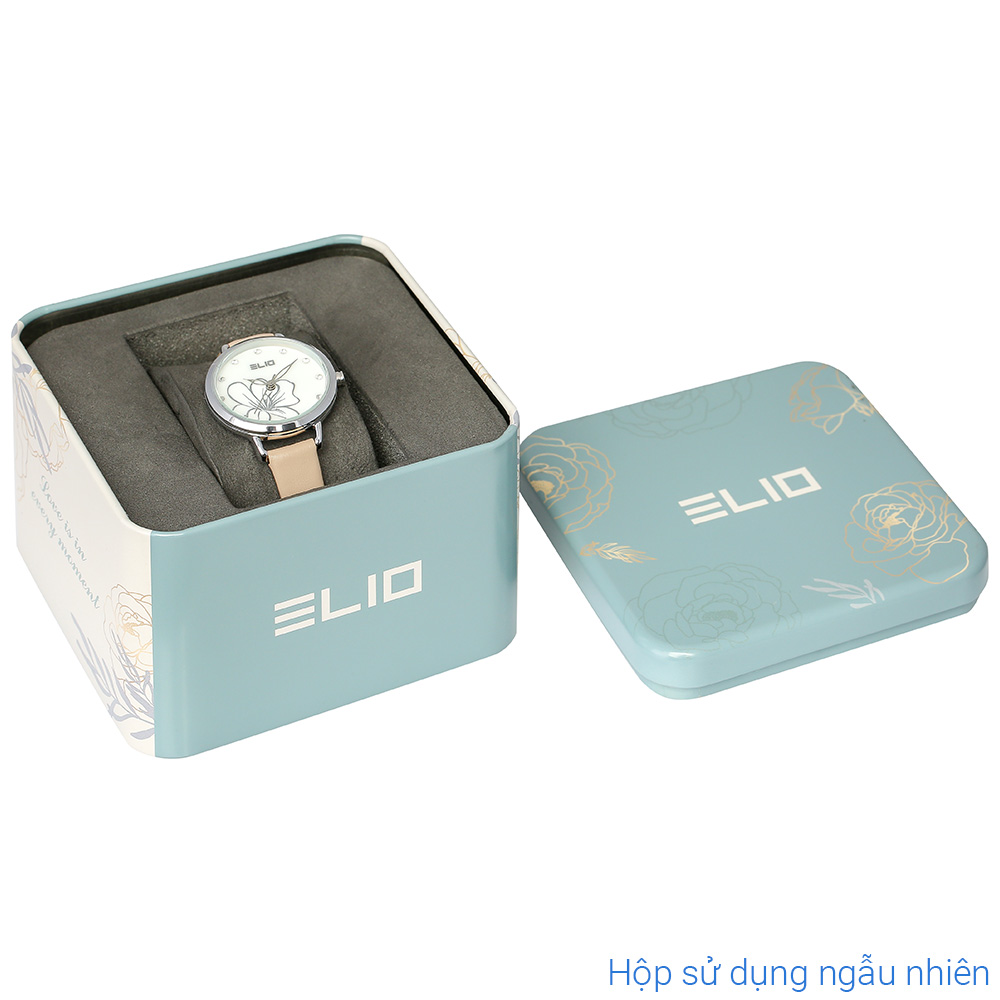 Đồng hồ ELIO Flower 28 mm Nữ EL119-03 Màu Kem