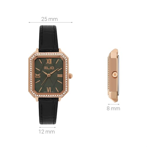 Đồng hồ ELIO 25 mm Nữ EL120-01 Màu Đen
