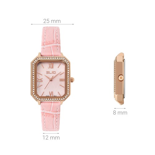 Đồng hồ ELIO 25 mm Nữ EL120-02 Màu Hồng