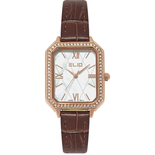 Đồng hồ ELIO 25 mm Nữ EL120-03 Màu Nâu