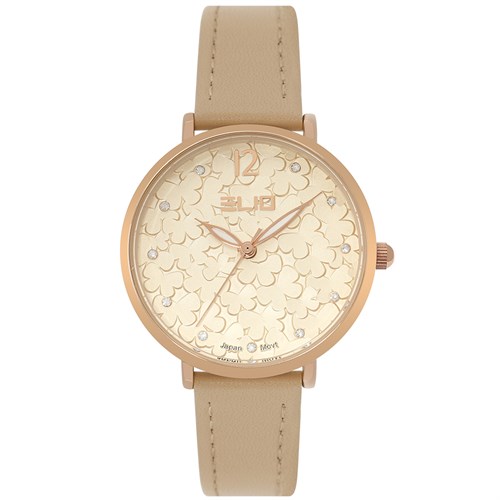 Đồng hồ ELIO Flower 33 mm Nữ EL121-01 Màu Nâu