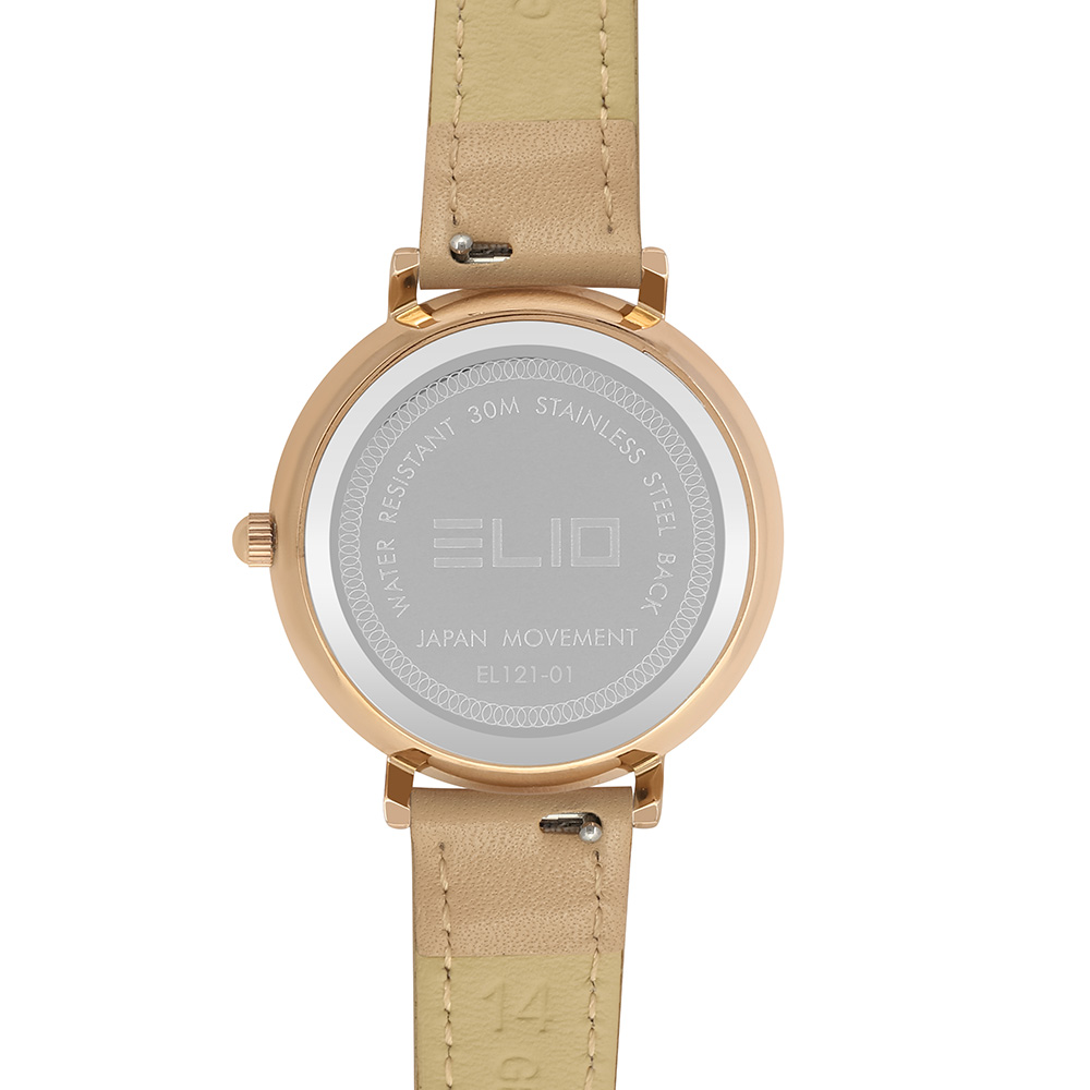 Đồng hồ ELIO Flower 33 mm Nữ EL121-01 Màu Nâu