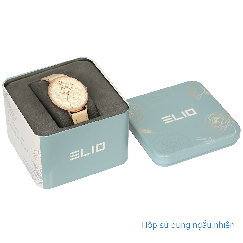 Đồng hồ ELIO Flower 33 mm Nữ EL121-01 Màu Nâu