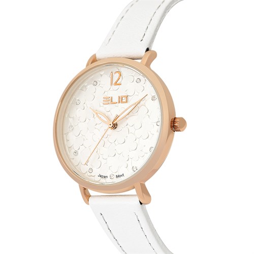 Đồng hồ ELIO Flower 33 mm Nữ EL121-02 Màu Trắng