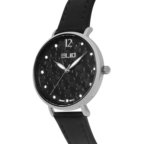 Đồng hồ ELIO Flower 33 mm Nữ EL121-03 Màu Đen