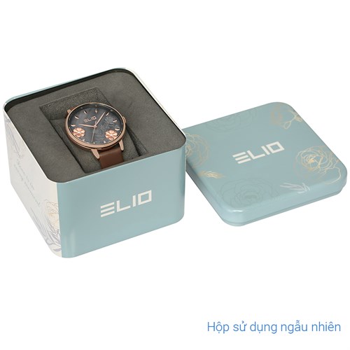 Đồng hồ ELIO Flower 35 mm Nữ EL123-01 Màu Nâu