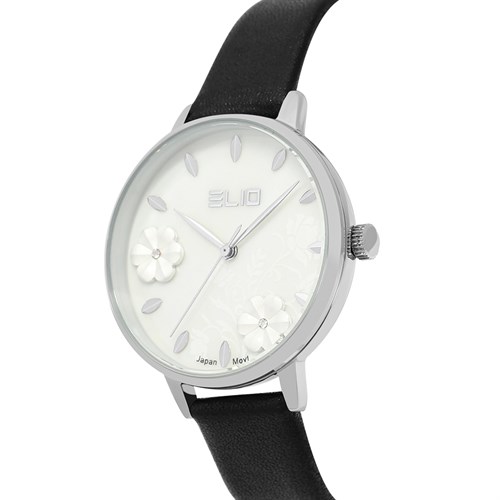 Đồng hồ ELIO Flower 35 mm Nữ EL123-03 Màu Đen