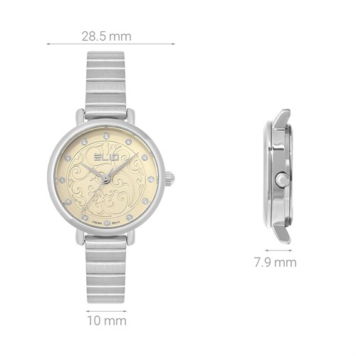Đồng hồ ELIO 28.5 mm Nữ ES129-02 Màu Bạc