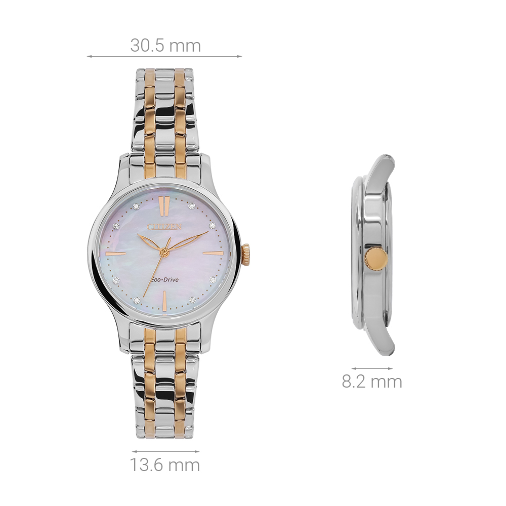 Đồng hồ CITIZEN 30.5 mm Nữ EM0896-89Y Màu Bạc