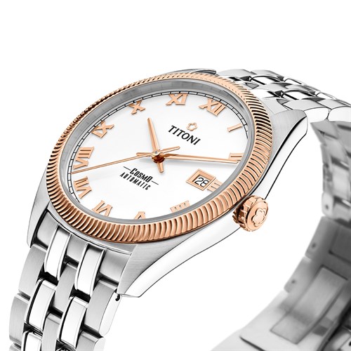 Đồng hồ Titoni 41 mm Nam 878 SRG-657 Màu Bạc