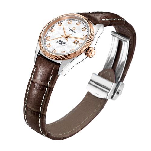 Đồng hồ Titoni 30 mm Nữ 818 SRG-ST-622 Màu Nâu