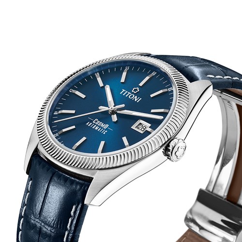 Đồng hồ Titoni 41 mm Nam 878 S-ST-612 Màu Xanh Navy