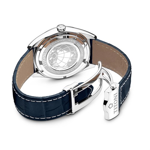 Đồng hồ Titoni 41 mm Nam 878 S-ST-612 Màu Xanh Navy