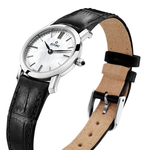 Đồng hồ Titoni 24.5 mm Nữ TQ42918 S-ST-587 Màu Đen