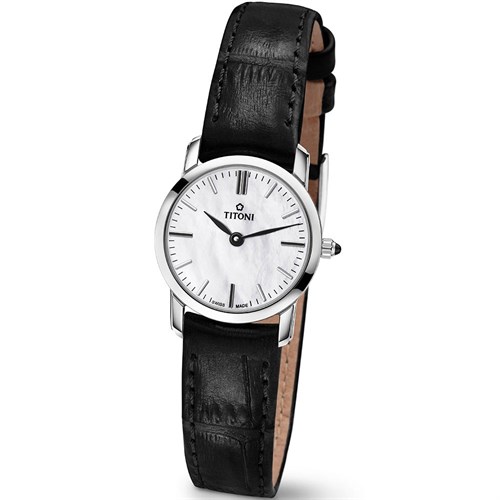 Đồng hồ Titoni 24.5 mm Nữ TQ42918 S-ST-587 Màu Đen