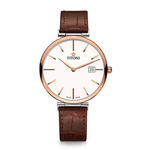 Đồng hồ Titoni 39 mm Nam 82718 SRG-ST-606 Màu Nâu