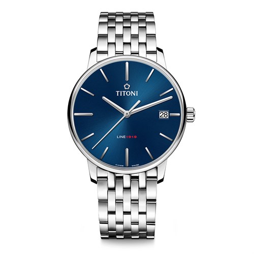 Đồng hồ Titoni 40 mm Nam 83919 S-612 Màu Bạc